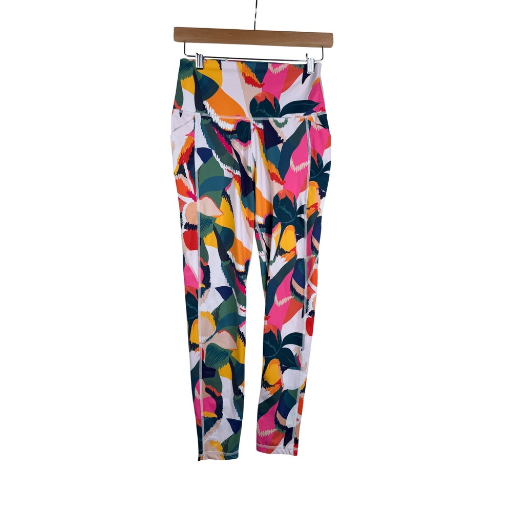 Senita Athletics Women's Multicolor High Rise Athletic Leggings size Small